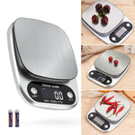 Compact & Clean Digital Kitchen Scale 22lbs/1g | Stainless Steel Multifunction Food Diet & Postal Weighing Balance