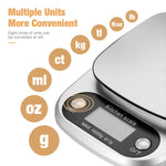 Compact & Clean Digital Kitchen Scale 22lbs/1g | Stainless Steel Multifunction Food Diet & Postal Weighing Balance