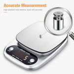 Compact & Clean Digital Kitchen Scale 22lbs/1g | Stainless Steel Multifunction Food Diet & Postal Weighing Balance
