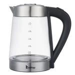 Electric Glass Kettle 1200W – 2.5L Borosilicate Glass Tea & Coffee Kettle with Blue LED Light, Fast Boiling & Auto Shut-Off