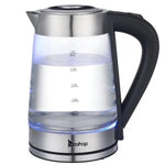 Electric Glass Kettle 1200W – 2.5L Borosilicate Glass Tea & Coffee Kettle with Blue LED Light, Fast Boiling & Auto Shut-Off