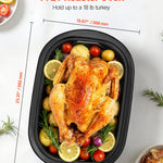 Electric Roaster Oven 14QT | Electric Roasting Pan with Self-Basting Lid, Large Capacity Turkey Roaster, Portable Kitchen Cooking Appliance