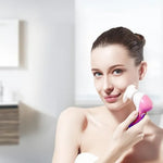 Facial Cleansing Brush – Waterproof Electric Face Spin Brush with 5 Brush Heads for Deep Pore Cleansing & Smooth Glowing Skin