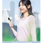 Portable Handheld Fan, Speed Adjustable Turbo Mini Fan, Reduced Temperature Mode, Rechargeable Digital Display Foldable Personal Fan With Night Light, Suitable For Women Men Outdoor