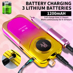 Portable Electric Nail Drill Cordless 35000 RPM Rechargeable Nail File Machine with Holder, Electric Nail Buffer & E-File Tool for Women Nail Care