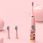 Children sonic electric toothbrush with soft bristles for gentle cleaning
