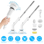 Electric spin scrubber cordless cleaning brush with telescopic handle