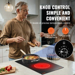 Built-in Electric Ceramic Cooktop 2 Burners – 20.1x11.6 Inch Radiant Electric Stove Top with Touch Control for Modern Kitchen