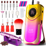 Portable cordless electric nail drill machine with 35000 RPM speed for manicure and pedicure nail care