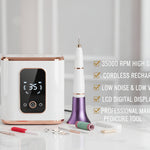 White cordless electric nail drill machine for manicure care
