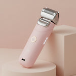 Women’s cordless electric shaver with double-head painless body hair removal device for legs and underarms